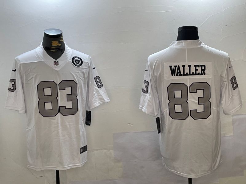 Men Oakland Raiders #83 Waller White Second generation 2024 Nike Limited NFL Jersey style 2->san francisco 49ers->NFL Jersey
